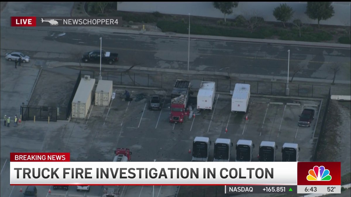 Truck fire investigation in Colton – NBC Los Angeles