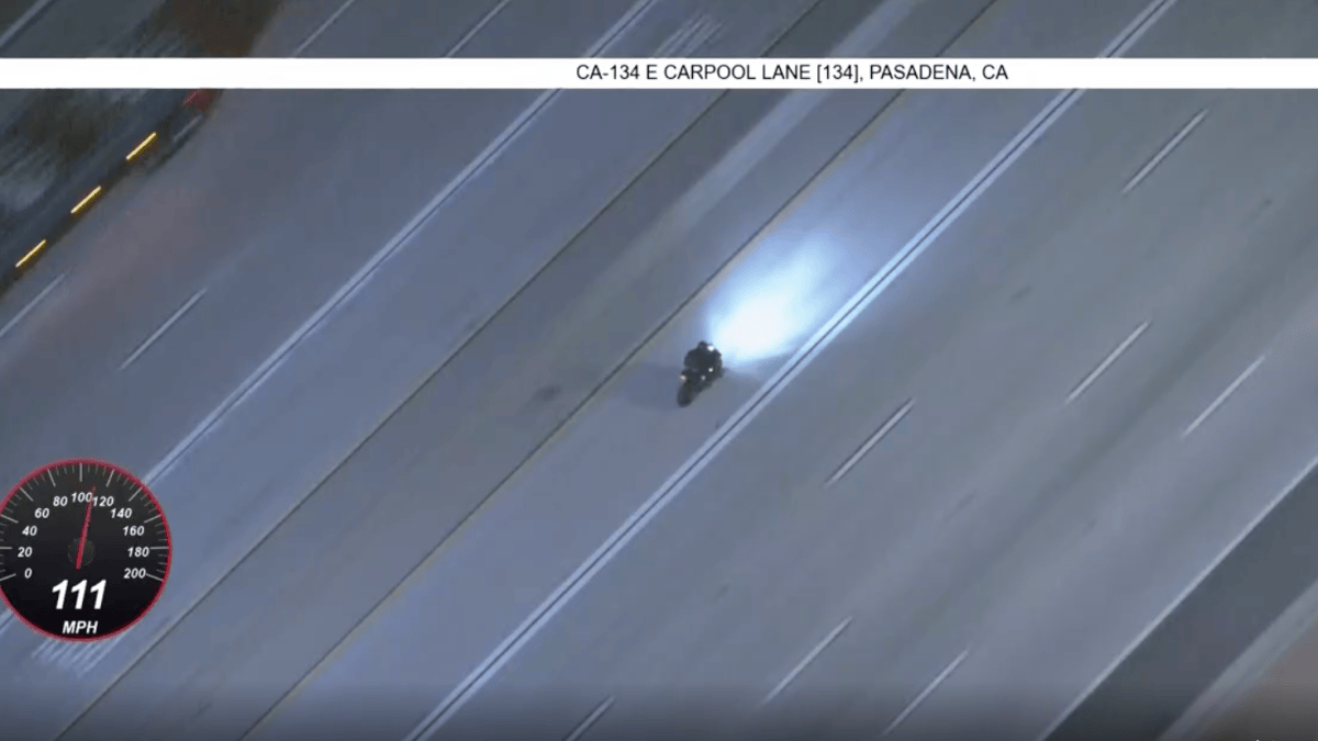 Motorcyclist in custody after high-speed chase across LA freeways – NBC ...