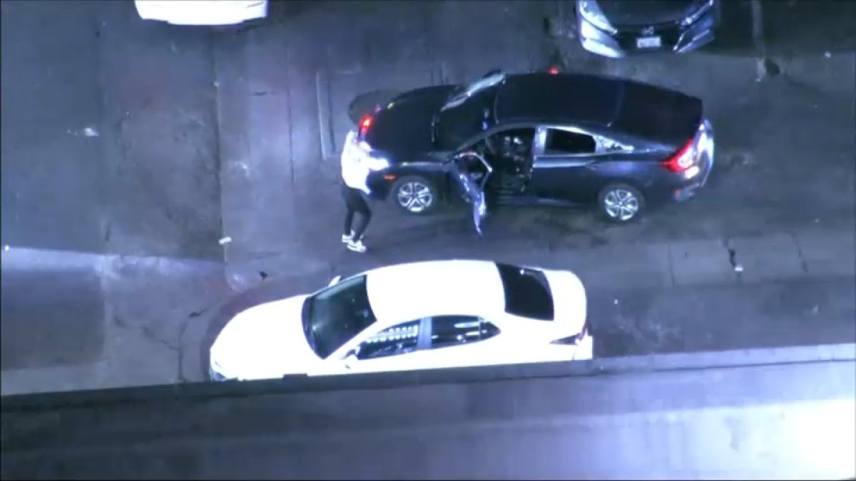 Suspected DUI driver busts a move after car chase in Westlake