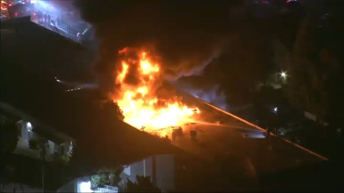Firefighters battle structure fire in Montebello – NBC Los Angeles
