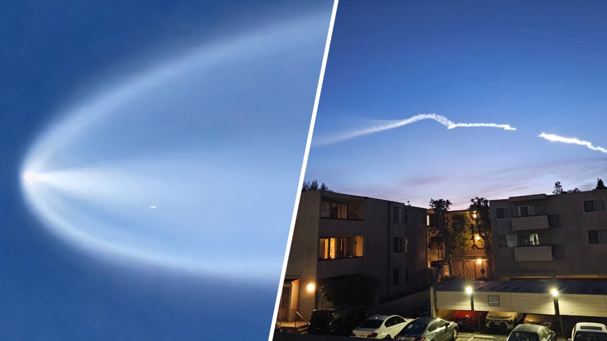 The rocket dazzled in the early evening sky over Los Angeles after launching from Vandenberg Space Force Base near Santa Barbara.