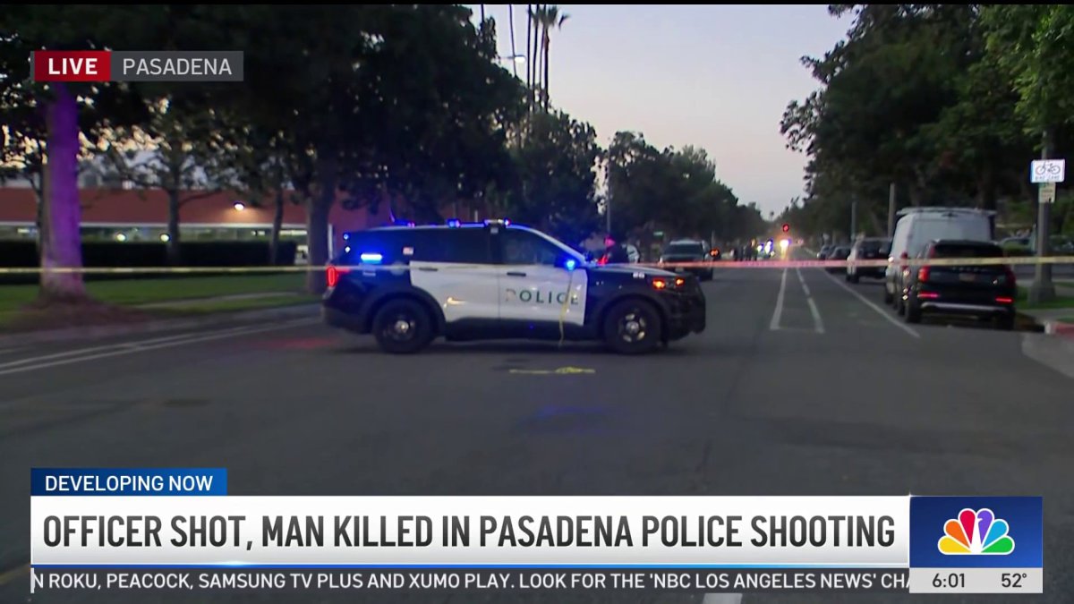 Officer wounded, armed man killed in Pasadena police shooting – NBC Los ...