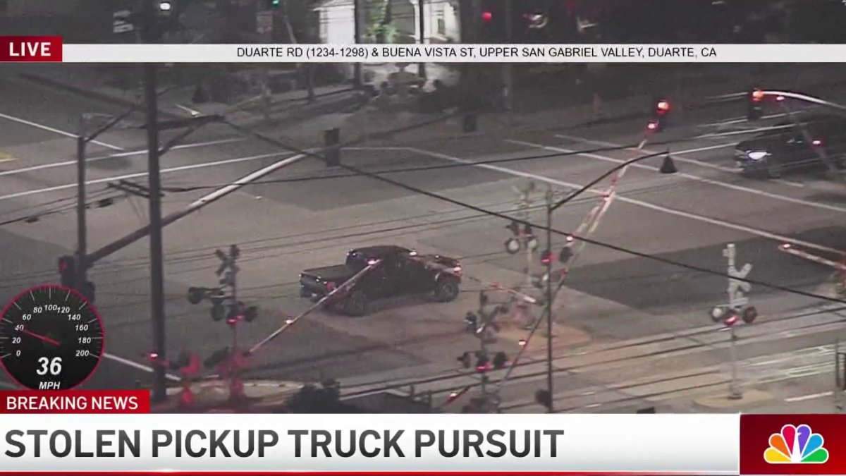 Stolen pickup truck leads pursuit in the San Gabriel Valley – NBC Los ...