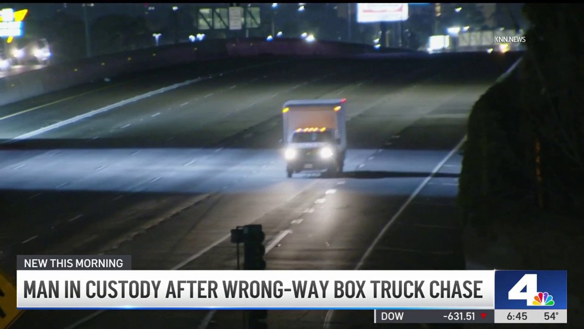 Man in custody after wrong-way box truck chase in Baldwin Park – NBC ...
