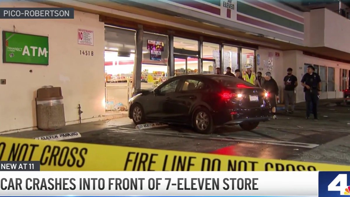Driver injured after crashing into 7-Eleven store – NBC Los Angeles