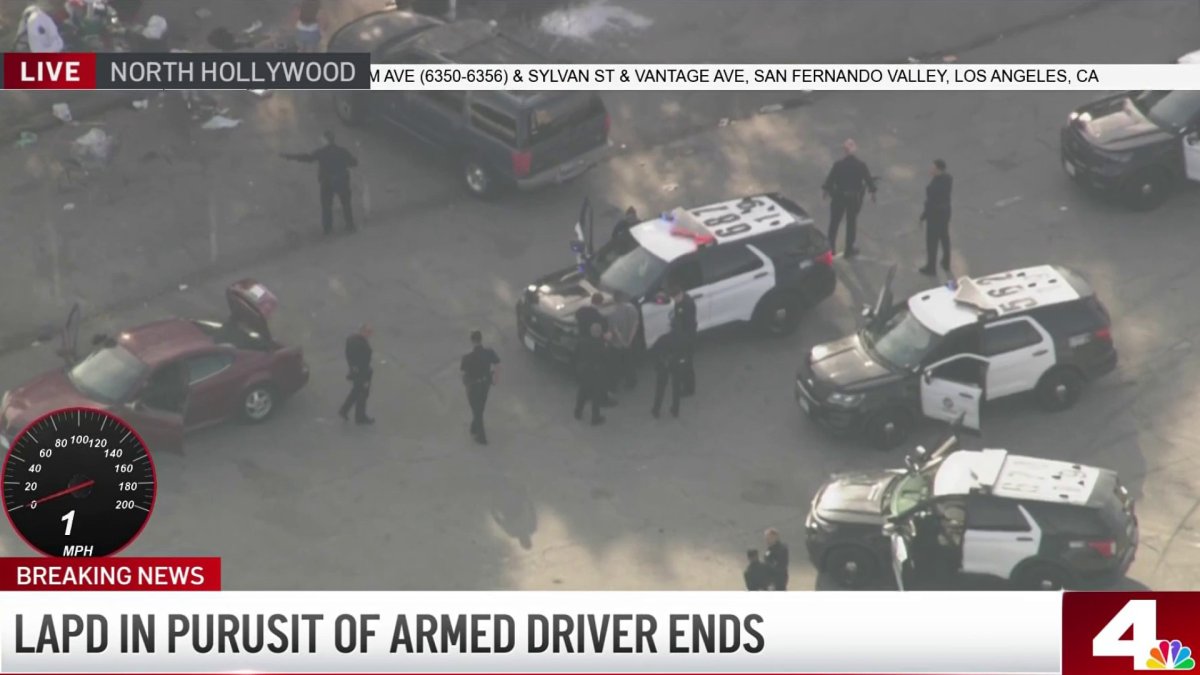 Driver arrested after leading pursuit in the San Fernando Valley – NBC ...