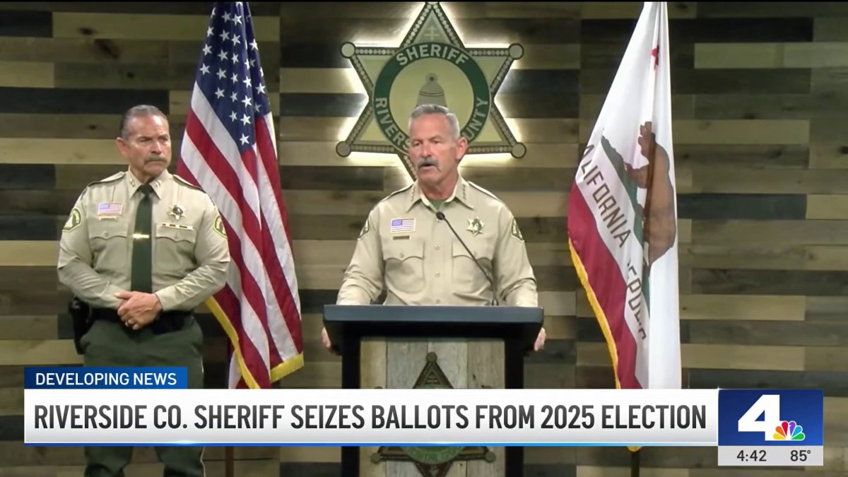 Riverside sheriff Chad Bianco seizes ballots from 2025 election – NBC ...