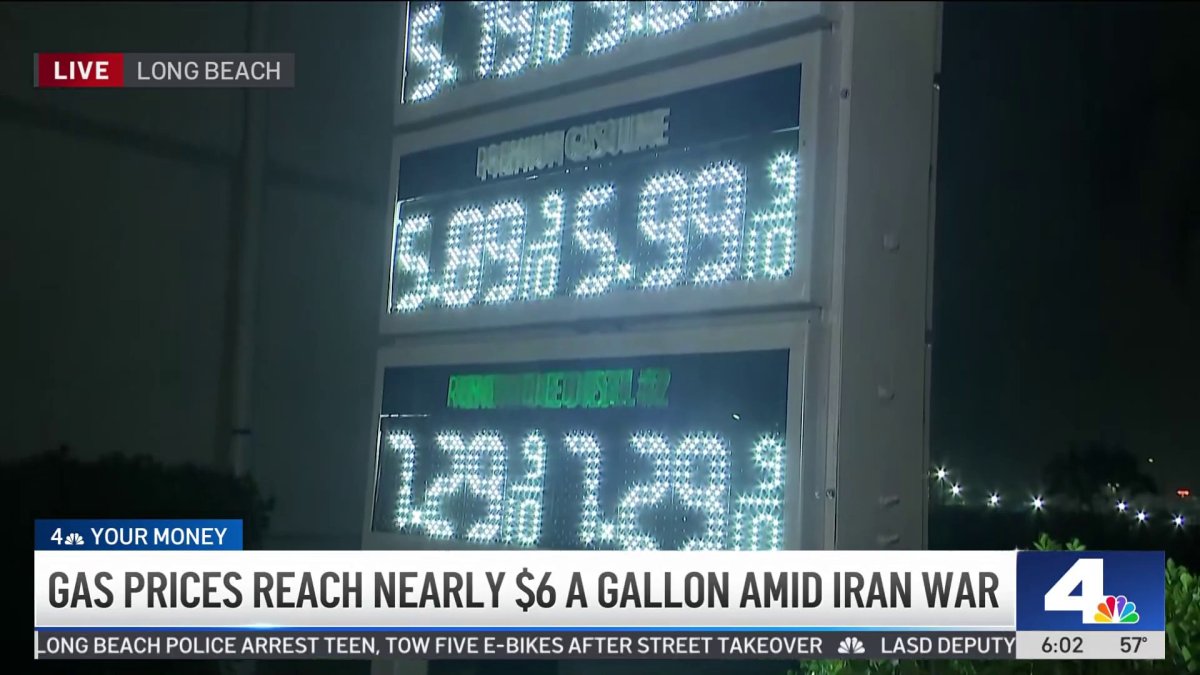 Gas prices reach nearly $6 a gallon amid Iran war – NBC Los Angeles