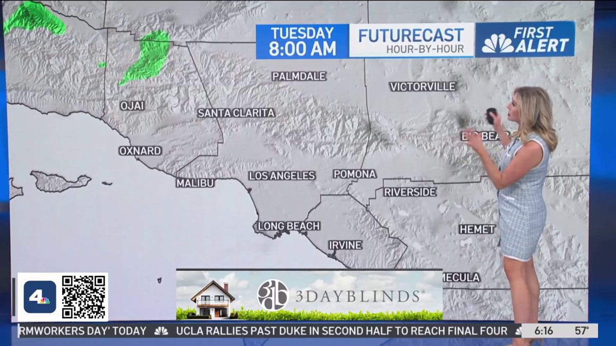 First Alert Forecast: Chance of rain – NBC Los Angeles