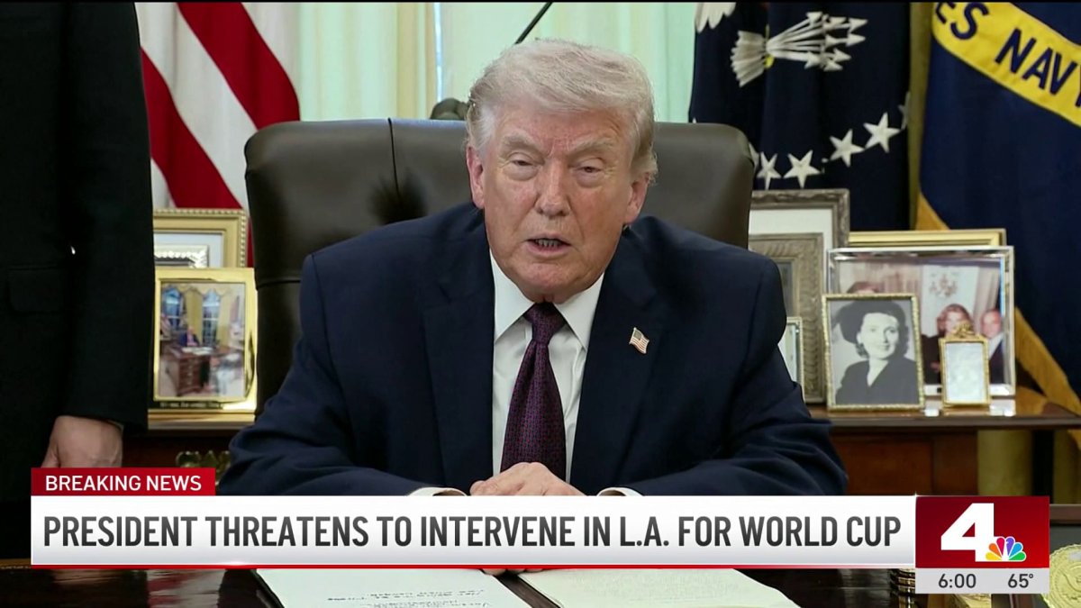 Trump threatens LA after signing executive order on voter list – NBC ...