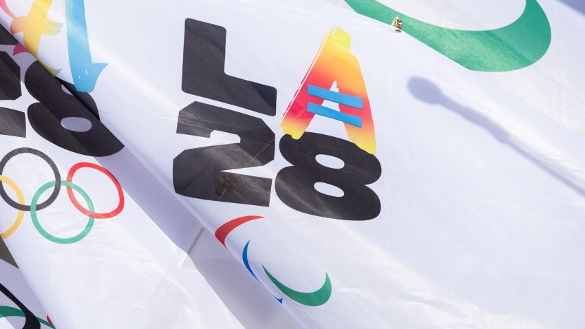 One of the variations of the 2028 Olympic logo.