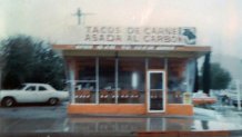 King Taco #1 on Cypress Avenue in 1975, right after King Taco moved into the building.
