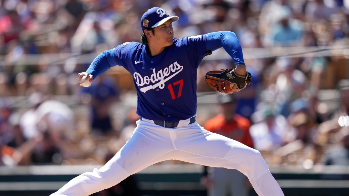 Shohei Ohtani throws 4 1/3 scoreless innings in spring debut – NBC Los Angeles