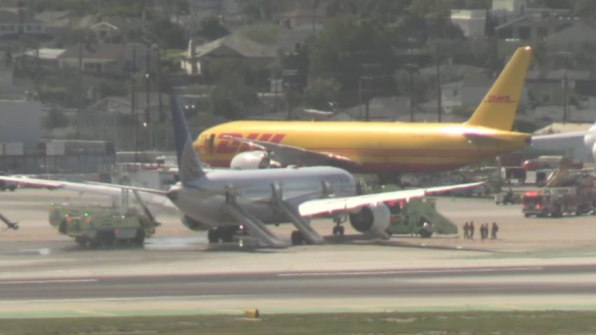 A United Airlines plane returned to LAX after takeoff Monday March 2, 2026 due to reported engine problems.