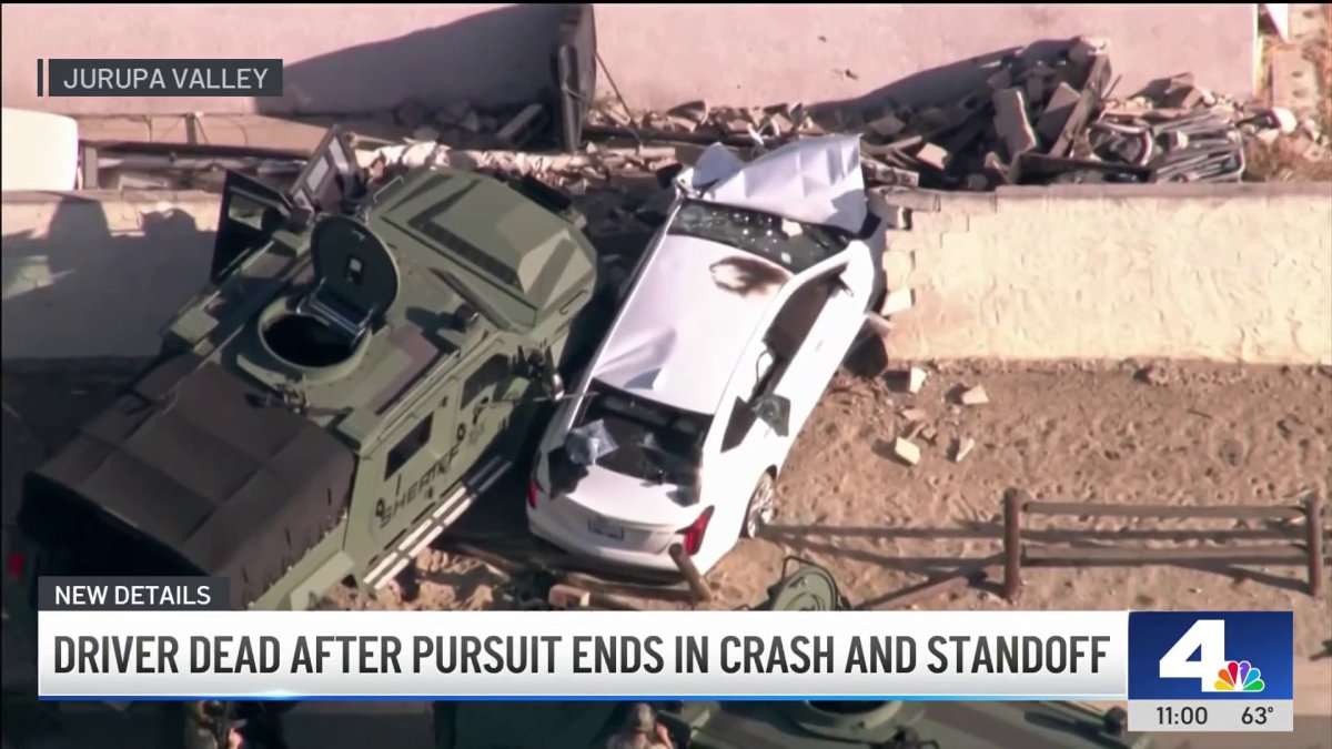 Driver dead after pursuit crash, standoff in Jurupa Valley – NBC Los ...