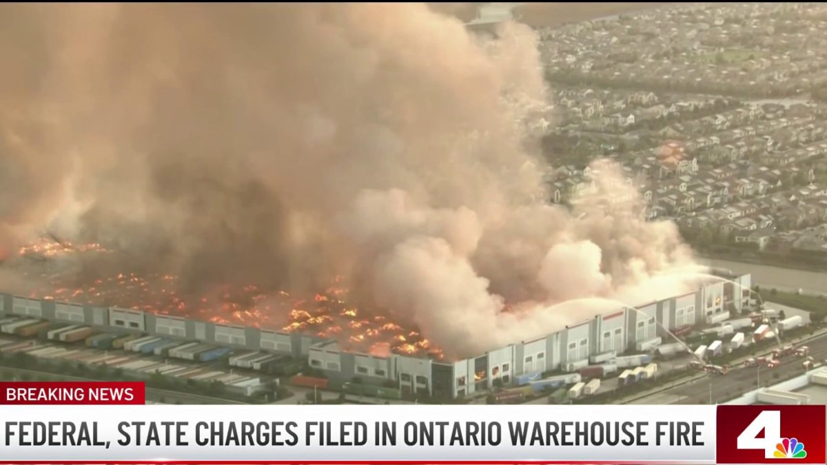 Suspect in Ontario warehouse fire faces federal and state charges – NBC ...