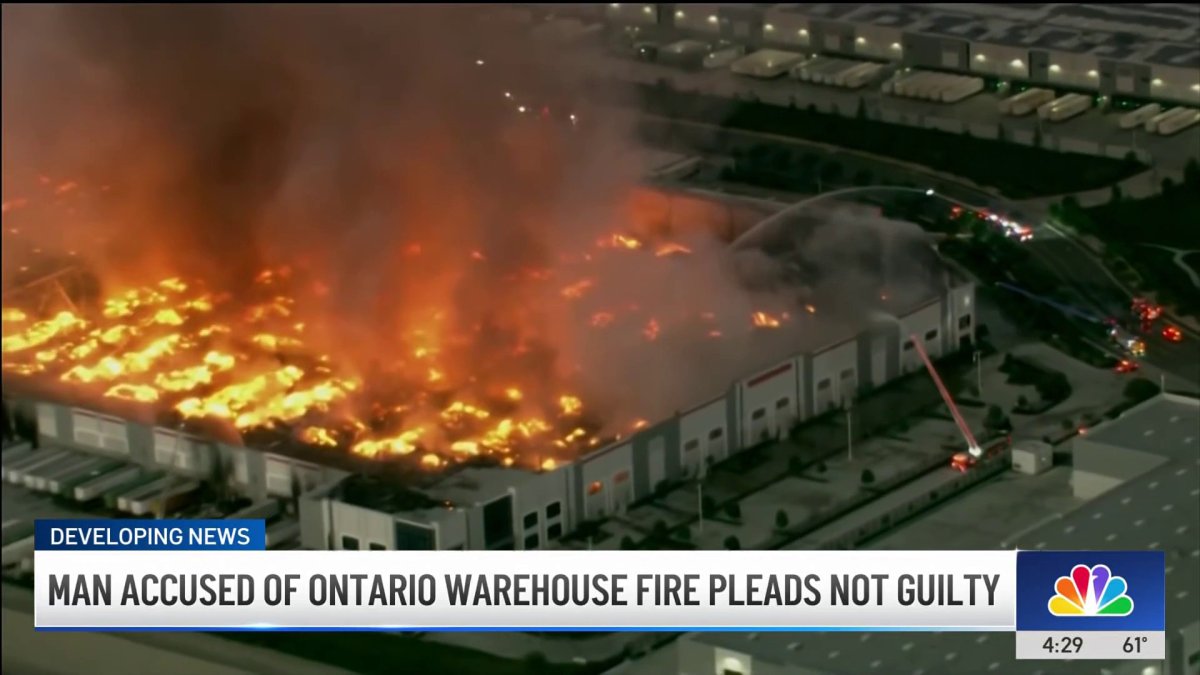 Man accused of Ontario Warehouse arson pleads not guilty – NBC Los Angeles
