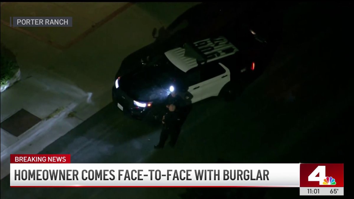 Homeowner comes face to face with burglar in Porter Ranch – NBC Los Angeles