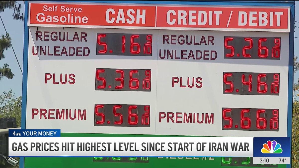 Gas prices in SoCal hit highest level since start of Iran war – NBC Los ...
