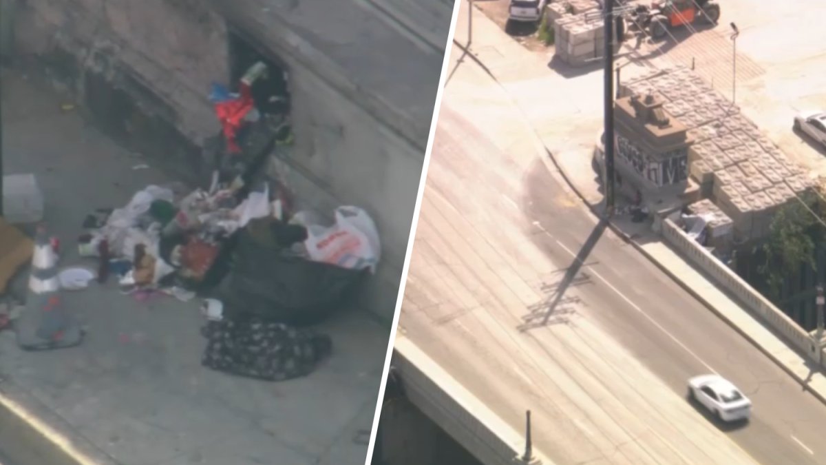 Good Samaritan finds couple living inside bridge pillars along Los Angeles Riv...