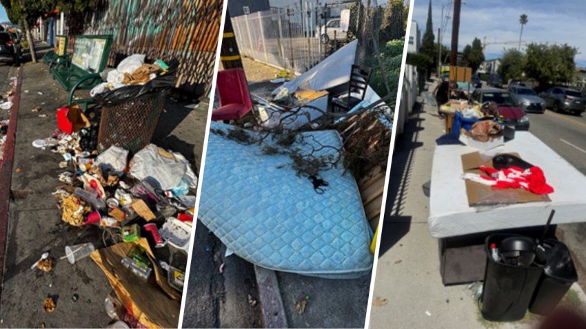 Illegal dumping is an ongoing issue in this Hollywood neighborhood.