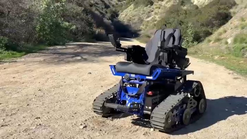 A Action Trackchair AXIS 40 is seen at Stough Canyon Fire Trail.