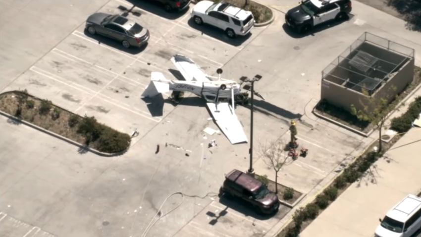 A plane crashed Monday April 20, 2026 in Pacoima.