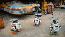 BDX droids will return to Star Wars: Galaxy’s Edge at Disneyland park in Anaheim, Calif., beginning May 22, 2026, finding a home at Black Spire Station and making appearances in a whole new way. Playful and curious, these droids-in-training are learning on the job, taking on new challenges, and having a bit of fun as they team up and show off their unique and lovable personalities. (Richard Harbaugh/Disneyland Resort)