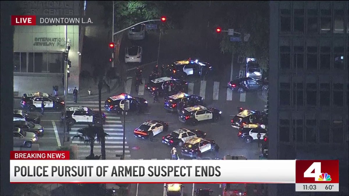 Police pursuit of armed suspects ends – NBC Los Angeles