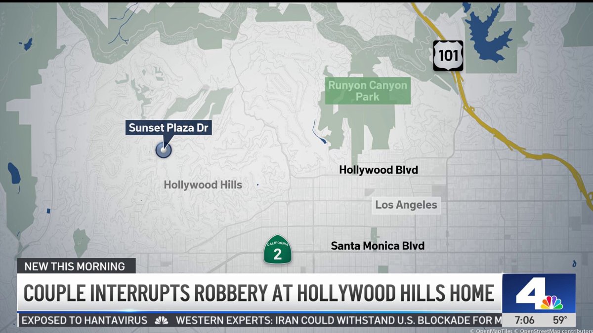 Hollywood Hills couple interrupts home burglary – NBC Los Angeles