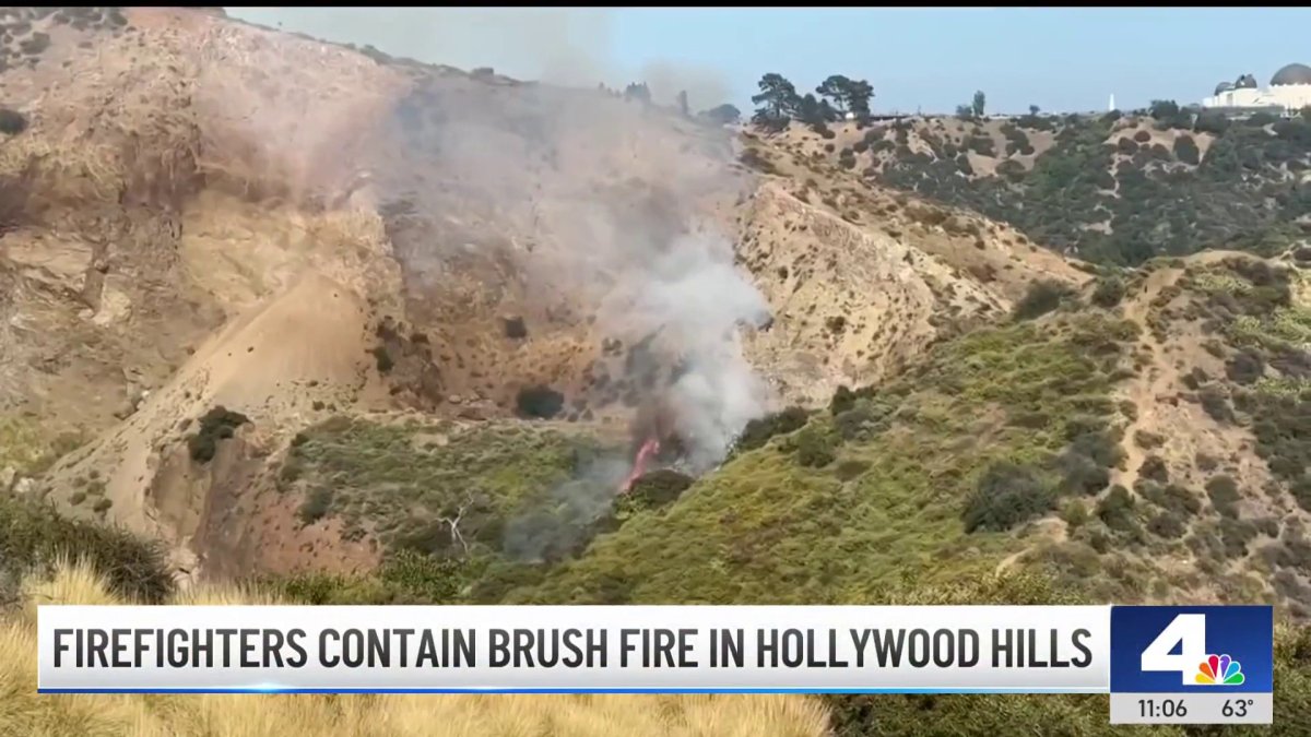 Firefighters contain brush fire in Hollywood Hills – NBC Los Angeles