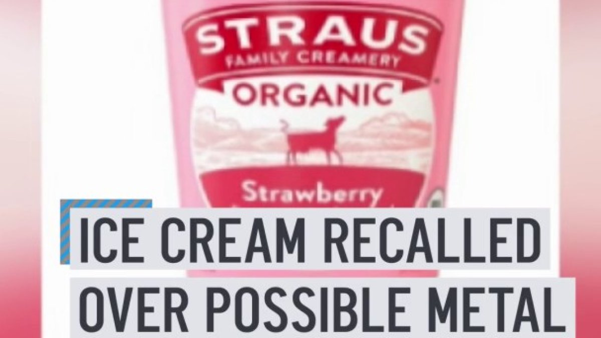 Straus ice cream recalled over possible metal contamination