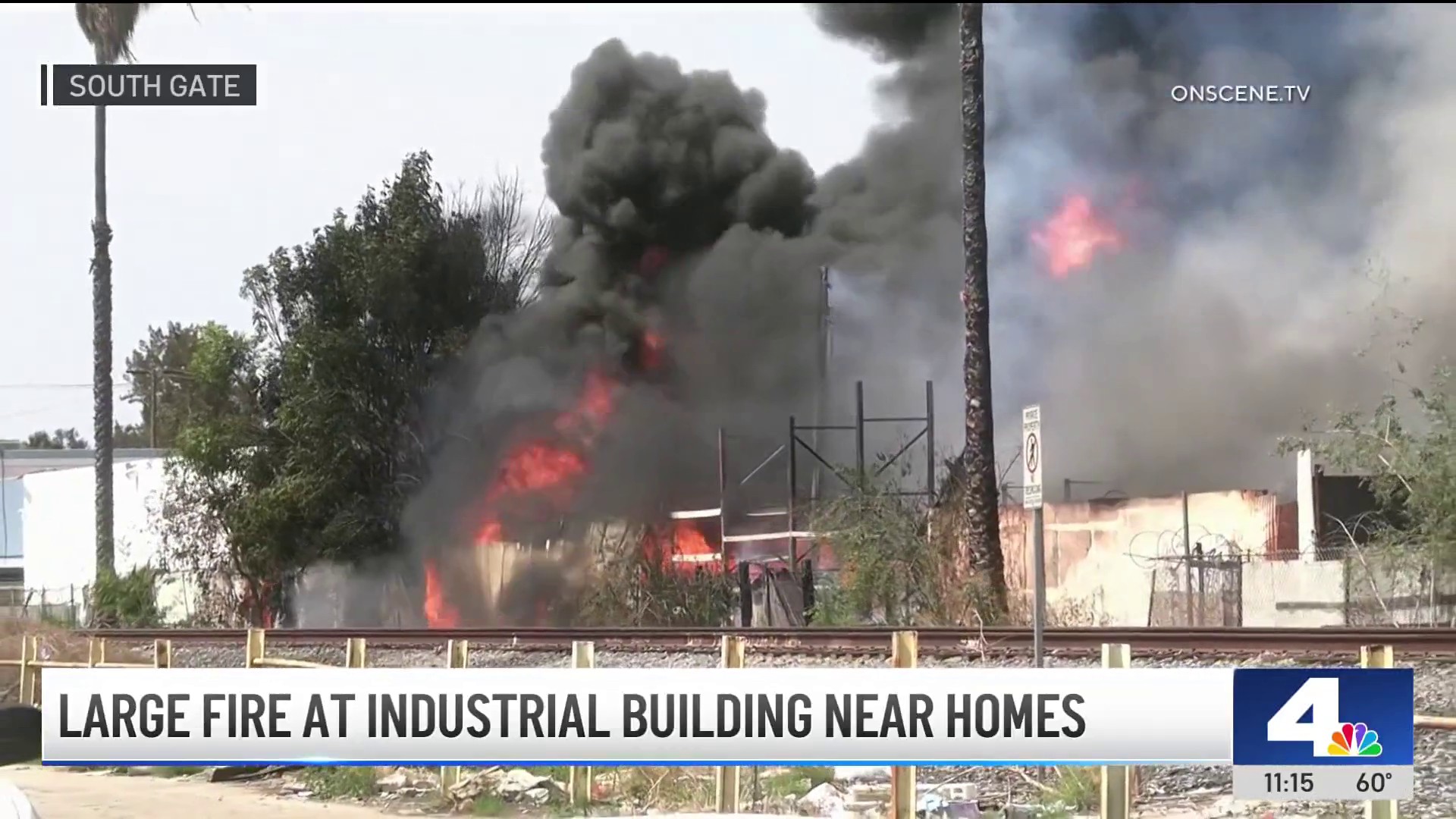 nbclosangeles.com - Shelter-in-place order lifted for industrial building fire in South Gate