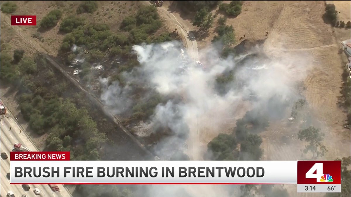 Brush fire shuts down 405 Freeway lanes in Brentwood – NBC Los Angeles