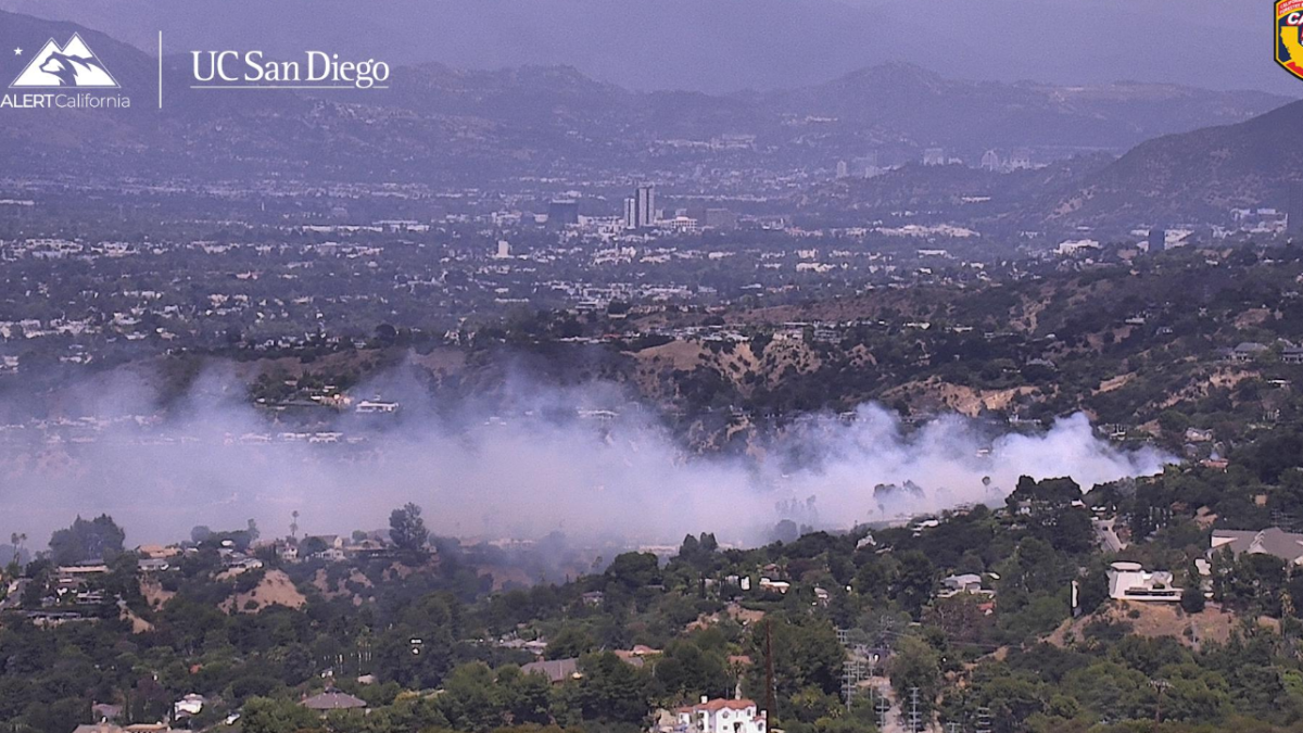Brush fire scorches 3.5 acres in Brentwood near 405 Freeway