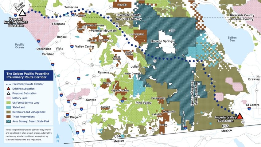 The proposed Golden Pacific Powerlink project.