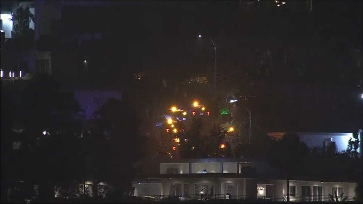 Over a dozen people detained at home in Hollywood Hills, LAPD says