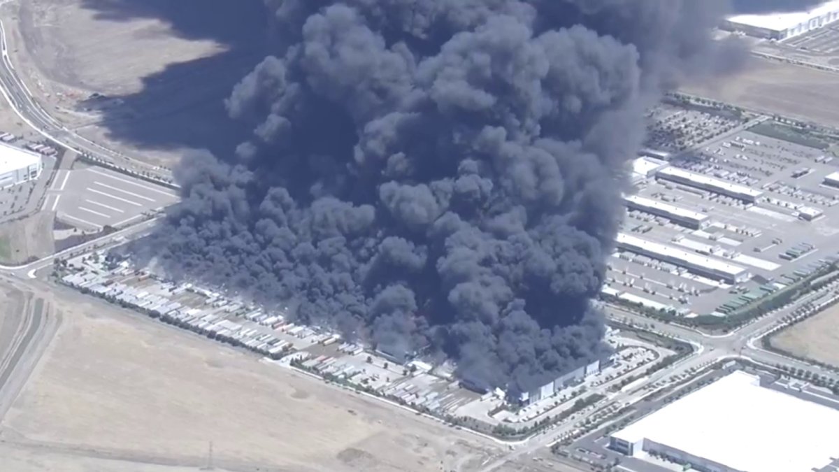 Massive fire destroys medical supply warehouse, sparks evacuations in Tracy