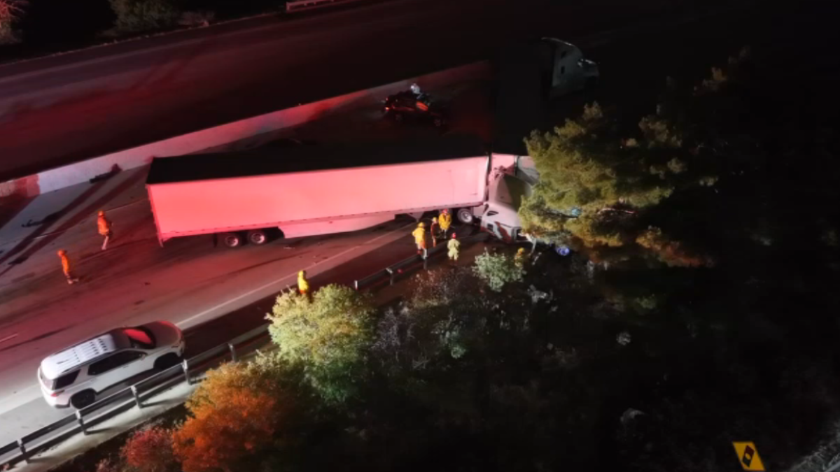 210 Freeway closed due to big rig crash in Sylmar – NBC Los Angeles
