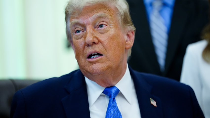 President Donald Trump during a signing ceremony for the "Secure America Act" in the Oval Office of the White House in Washington, DC, US, on Wednesday, June 10, 2026.