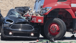 2 KILLED, INCLUDING CHILD, IN CRASH INVOLVING CAL FIRE TRUCK RESPONDING TO WILDFIRE