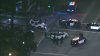 3 burglary suspects in custody after pursuit from Sylmar ends in crash in Glendale