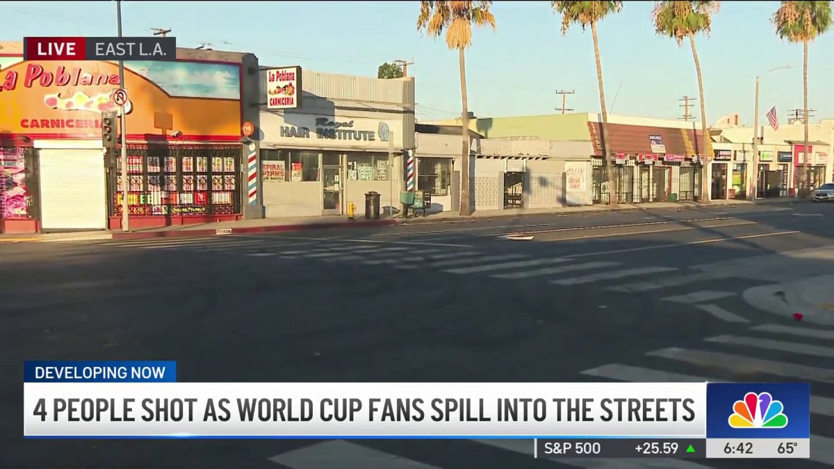 4 people shot as World Cup fans spill into the streets in East LA