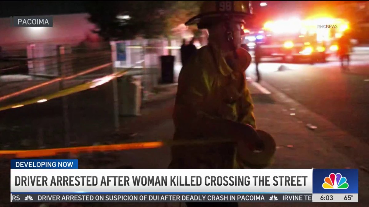 Driver arrested after woman killed crossing the street in Pacoima – NBC ...