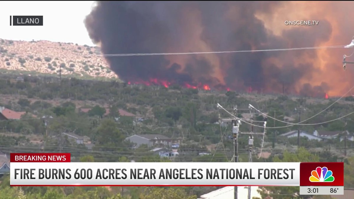 Brush fire burning near LA-San Bernardino County border – NBC Los Angeles