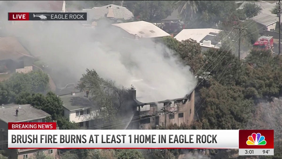 Eagle Rock fire engulfs at least 1 home