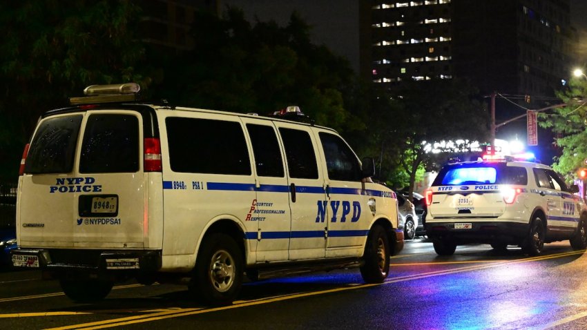 NYPD vehicles on the street