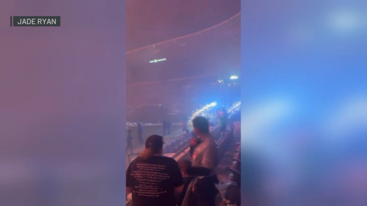 Photo: NBC Los Angeles Fireworks Malfunction During LA Sports Night