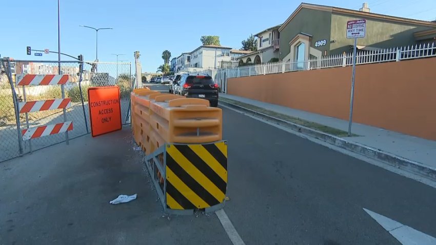 The construction site of Destination Crenshaw on Thursday, July 30, 2026.