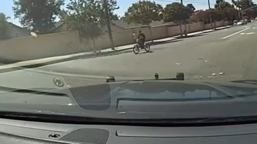 Video from Upland policed shows an e-bike chase in Upland.